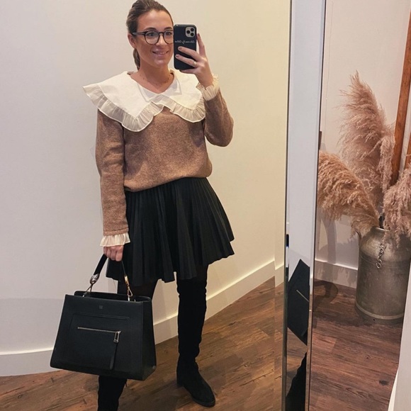 Zara combination knit sweater - Picture 3 of 10